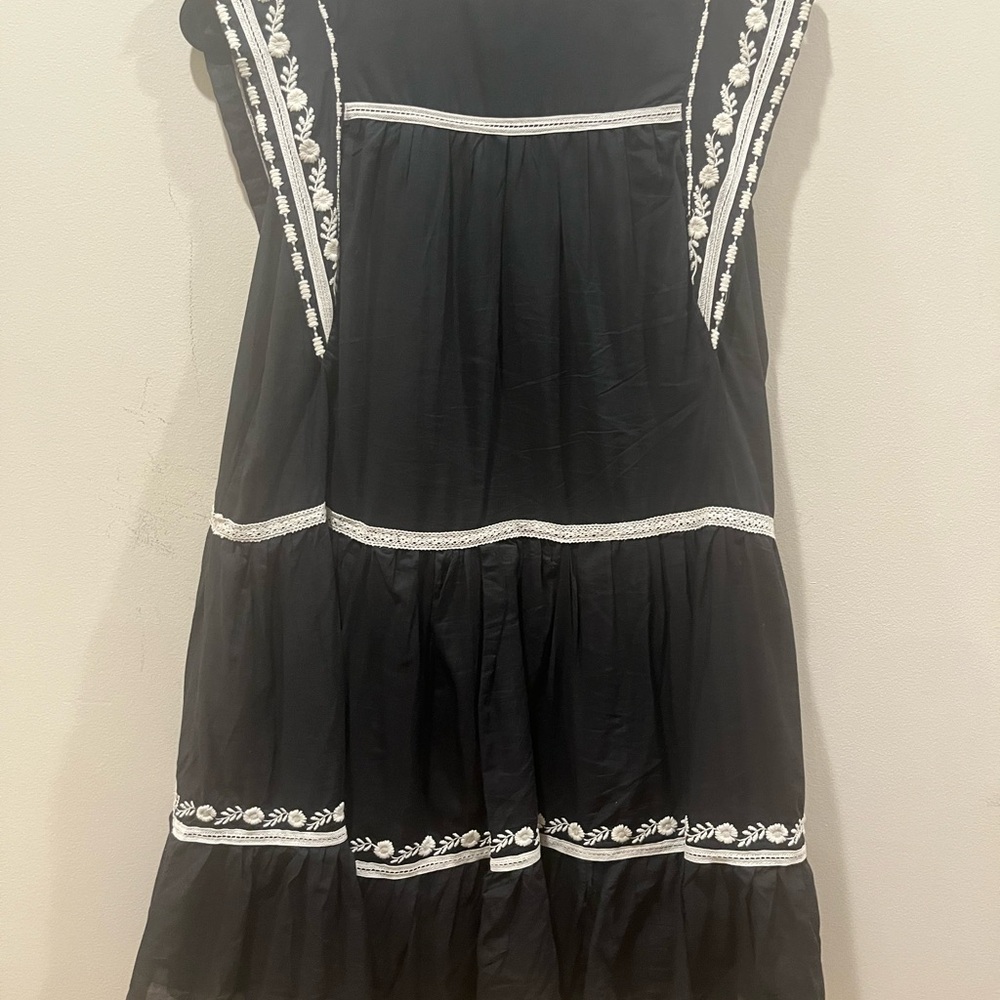 Zara Contrast Embroidered Dress, XS - Picture 6 of 6
